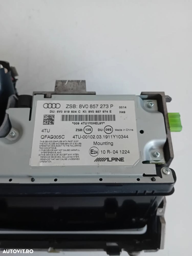 Display Navigatie Audi A3 8V Cod 8V0857273P Alpine 2013-2020 - 7
