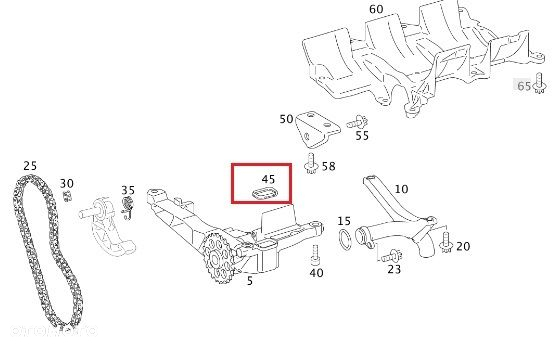 MERCEDES CLK CLS GLE Uszczelka pompy oleju V6 CDI - 3