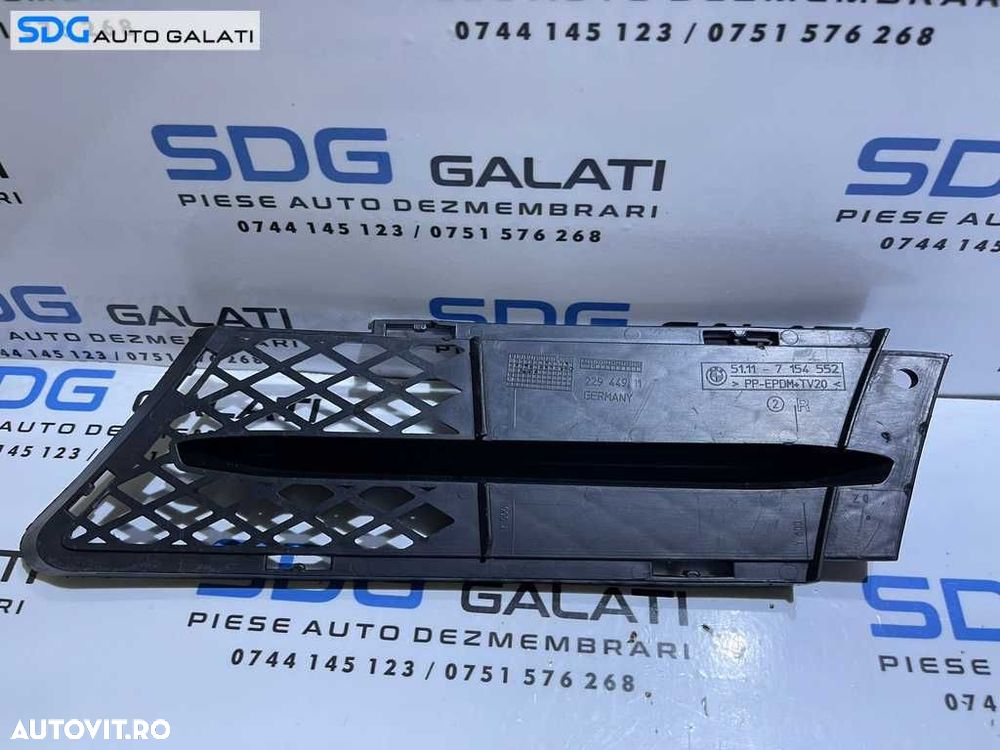 Grila Inferioara Dreapta Spoiler Bara Fata BMW Seria 3 E90 E91 2004 - 2011 Cod 7154552 [V0241] - 2