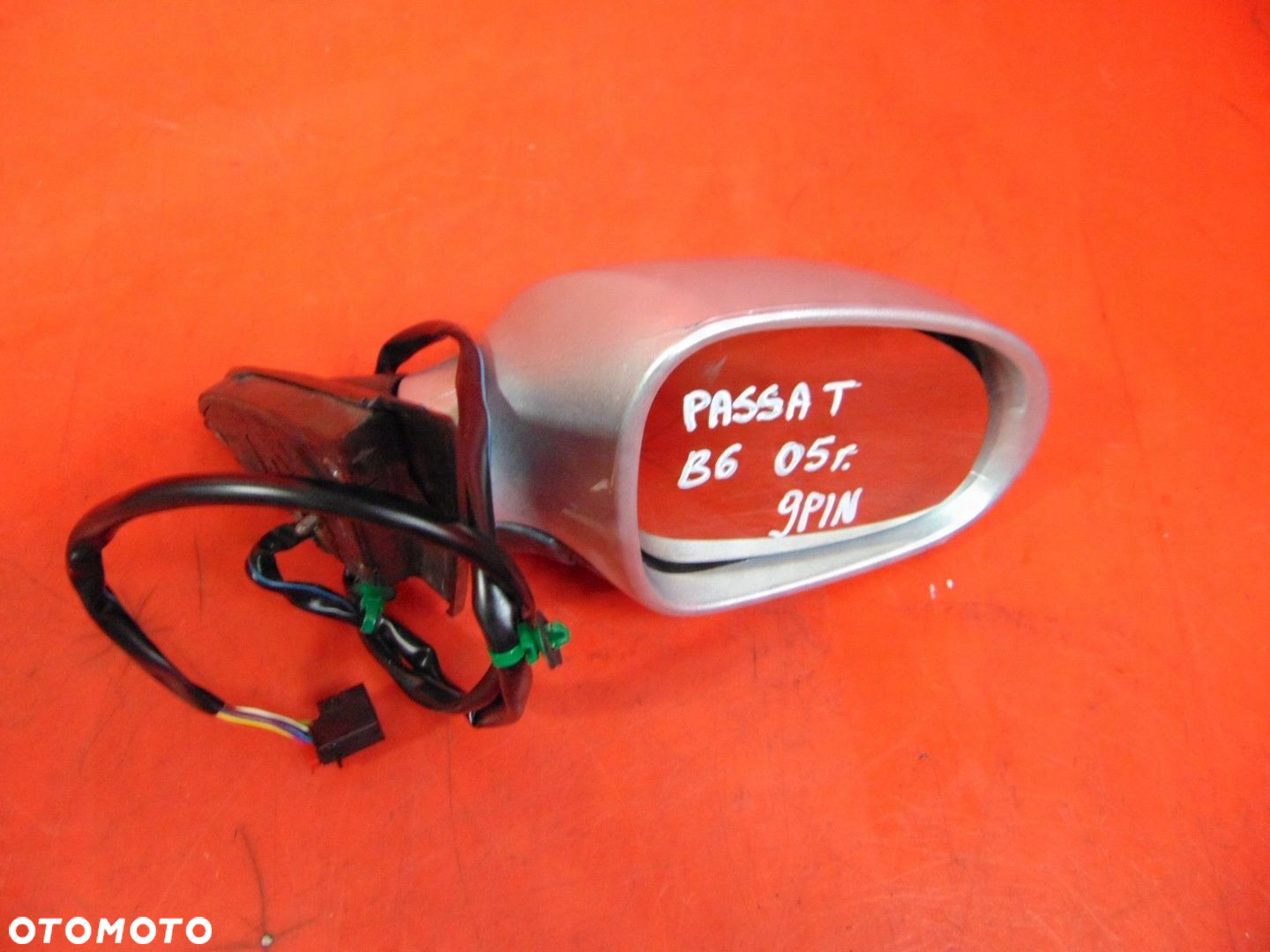 VW PASSAT B6 3C LUSTERKO PRAWE ELEKTRYCZNE LA7W SREBRNE 6 PIN EU EUROPA - 4