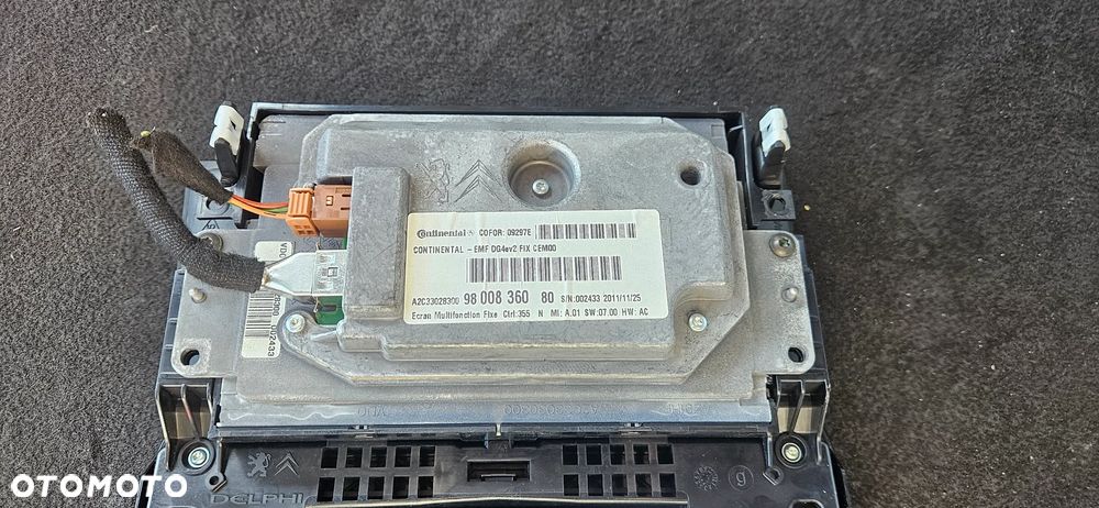 Wyświetlacz GPS nawigacji 9800836080 Citroen C4 II B7 Peugeot - 2