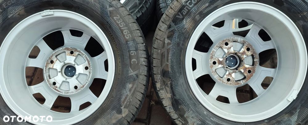 Koła Letnie Felgi Aluminiowe Oryg. Ford Transit 5x160 Et60 Continental 235/65/16 C 2022r 6,5-8mm Bdb  Starogard Gdański - Wysyłka - 18