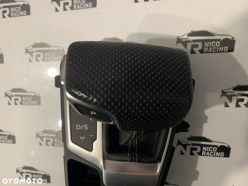 LEWAREK GAŁKA ZMIANY BIEGÓW AUDI A4 B9 SKÓRA PERFOROWANA 8W1713041N - 3