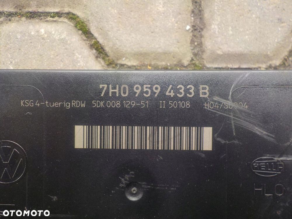 VW T5 MODUŁ KOMFORTU STEROWNIK ZAMKA 7H0959433B - 2