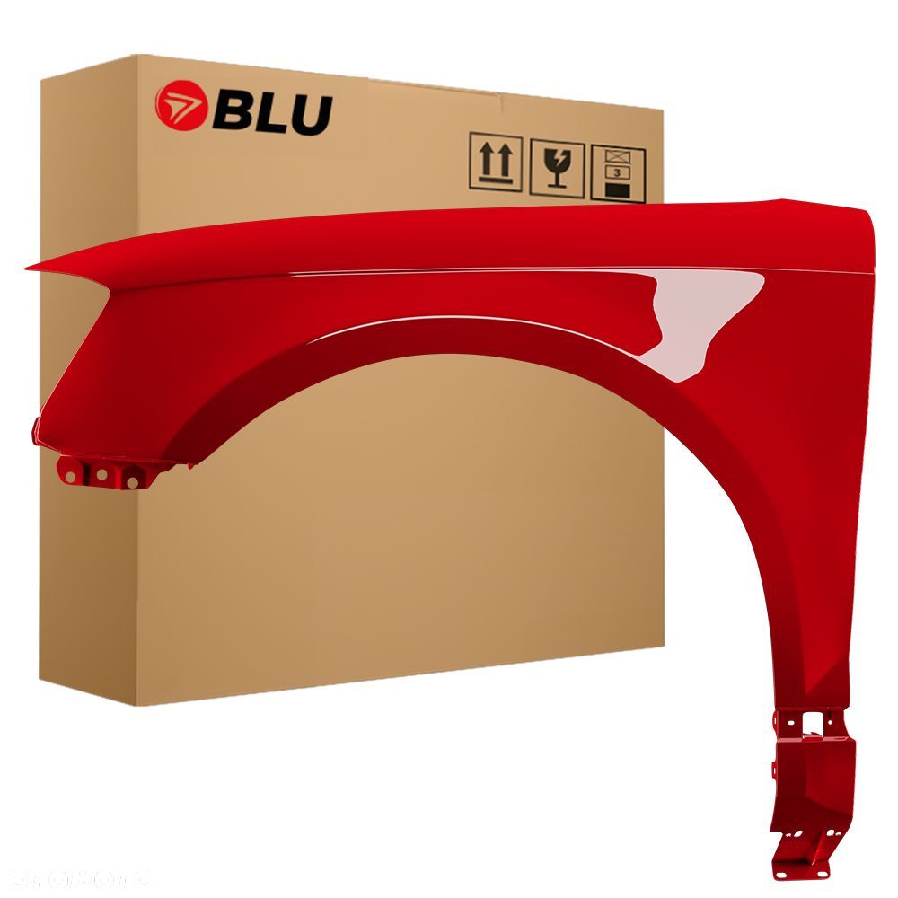 BLU Błotnik AUDI A3 8P lift LY3J lewy czerwony 08-12 przód BrillantRot - 1