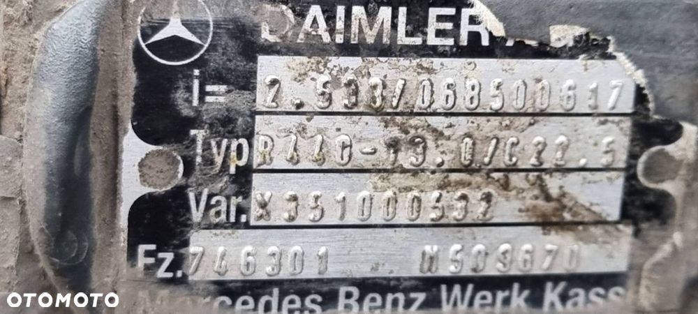 WKŁAD MOSTU TYŁ MERCEDES ACTROS MP4 38/15 - 4