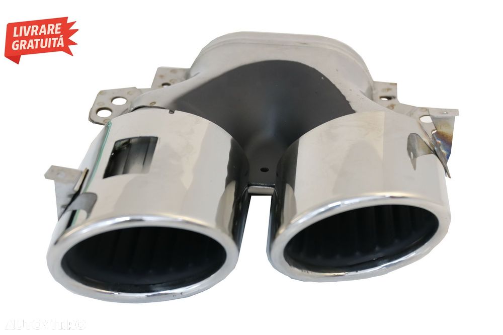 Difuzor Bara Spate cu Ornamente Evacuare Crom Mercedes GLE W167 SUV (2019-Up) GLE5- livrare gratuita - 11