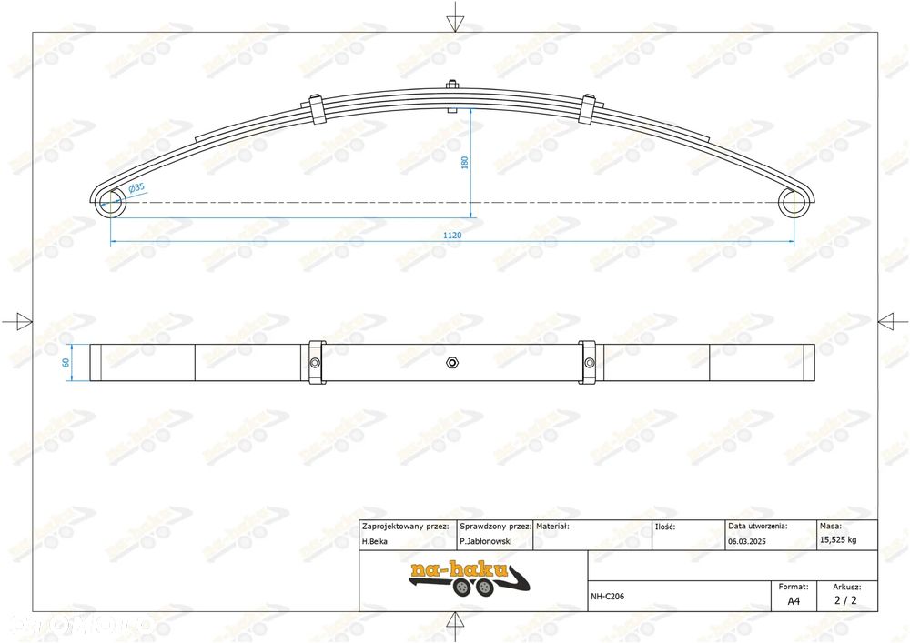 Resor przyczepy 4 pióra 800kg ŻUK - 3
