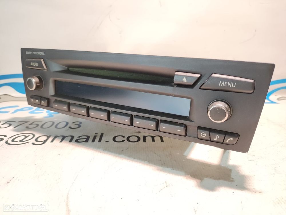 RADIO AUTORADIO LEITOR CD PROFESSIONAL BMW SERIE 1 E87 6512915010901 65129150109 9150109 6968101 SERIE 1 E81 SERIE 3 E90 E91 E92 DISPLAY COMANDOS COMUTADOR PAINEL CONTROLO COMUNICAÇÃO - 9