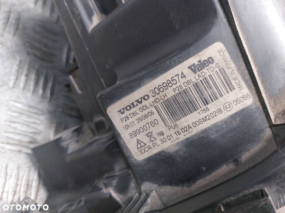 LAMPA LEWY PRZÓD VOLVO XC90 I USZKODZONA 30698574 SOCZEWKA - 6