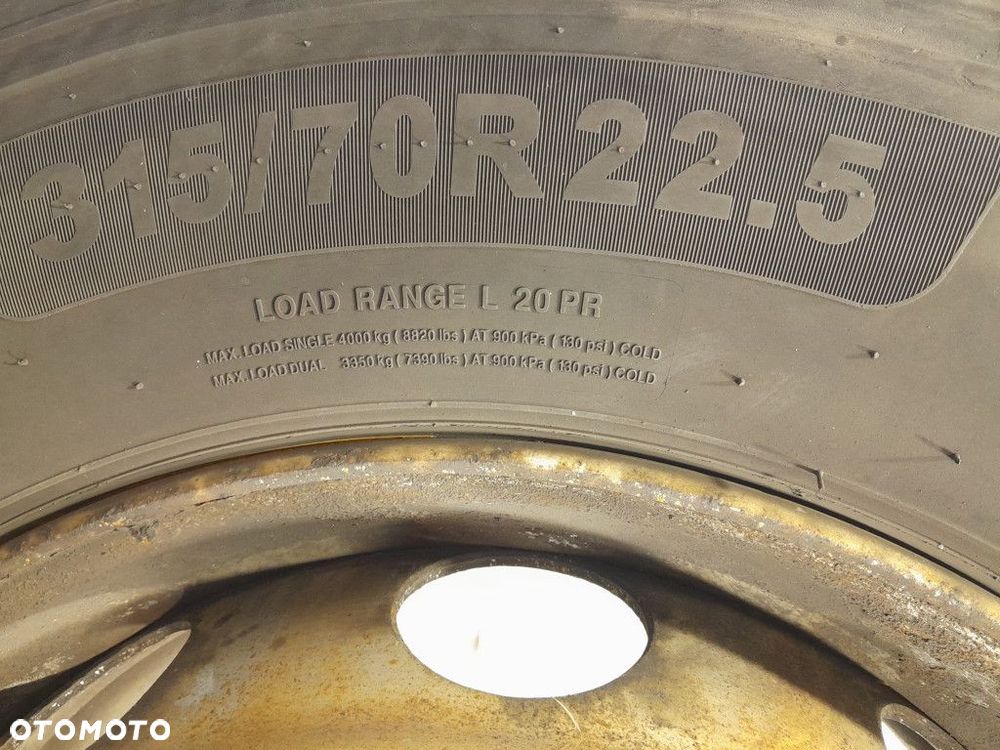 SCANIA R KOŁO PRZEDNIE FELGA STALOWA Z OPONĄ 315/70 R22.5 156/150L - 3
