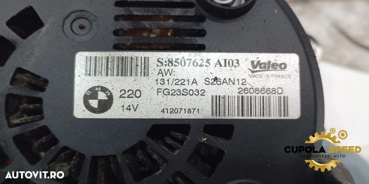 Alternator 2.0 D 8507625 BMW Seria 5 F10 [2009 - 2013] - 3