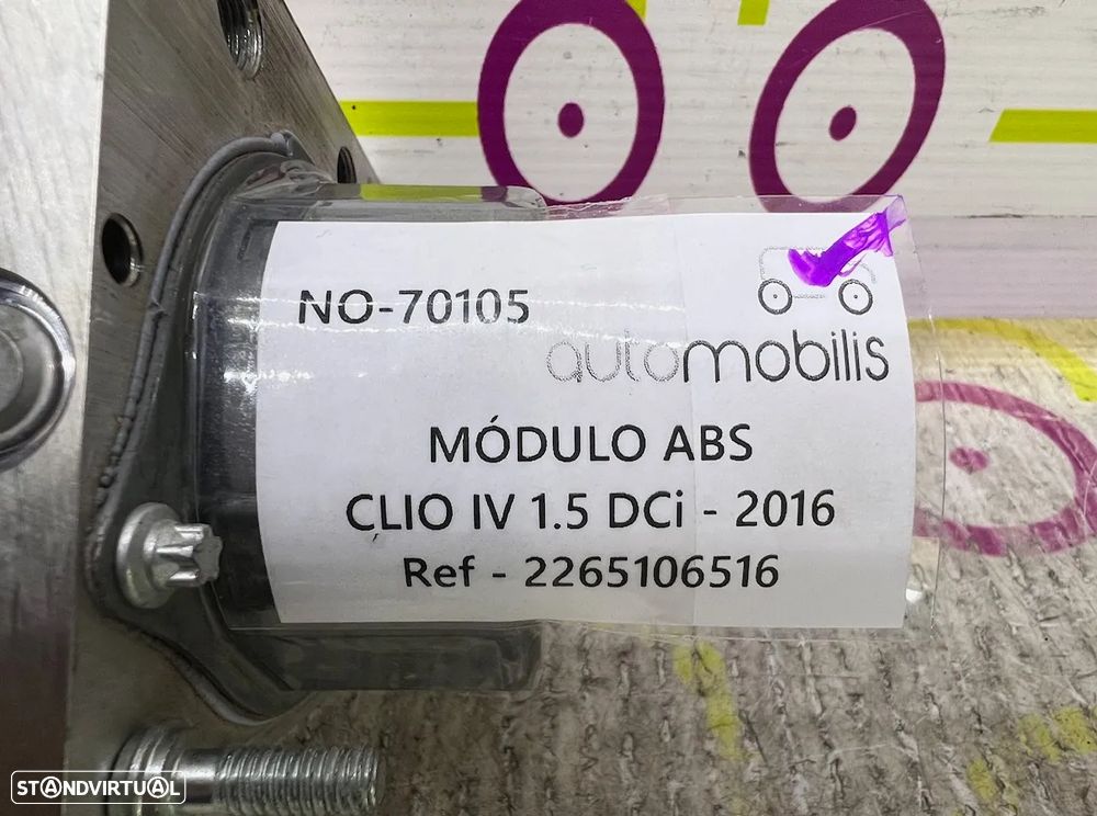 Módulo ABS RENAULT CLIO IV 1.5 dCi Ref. 2265106516 - NO. 70105 - 6
