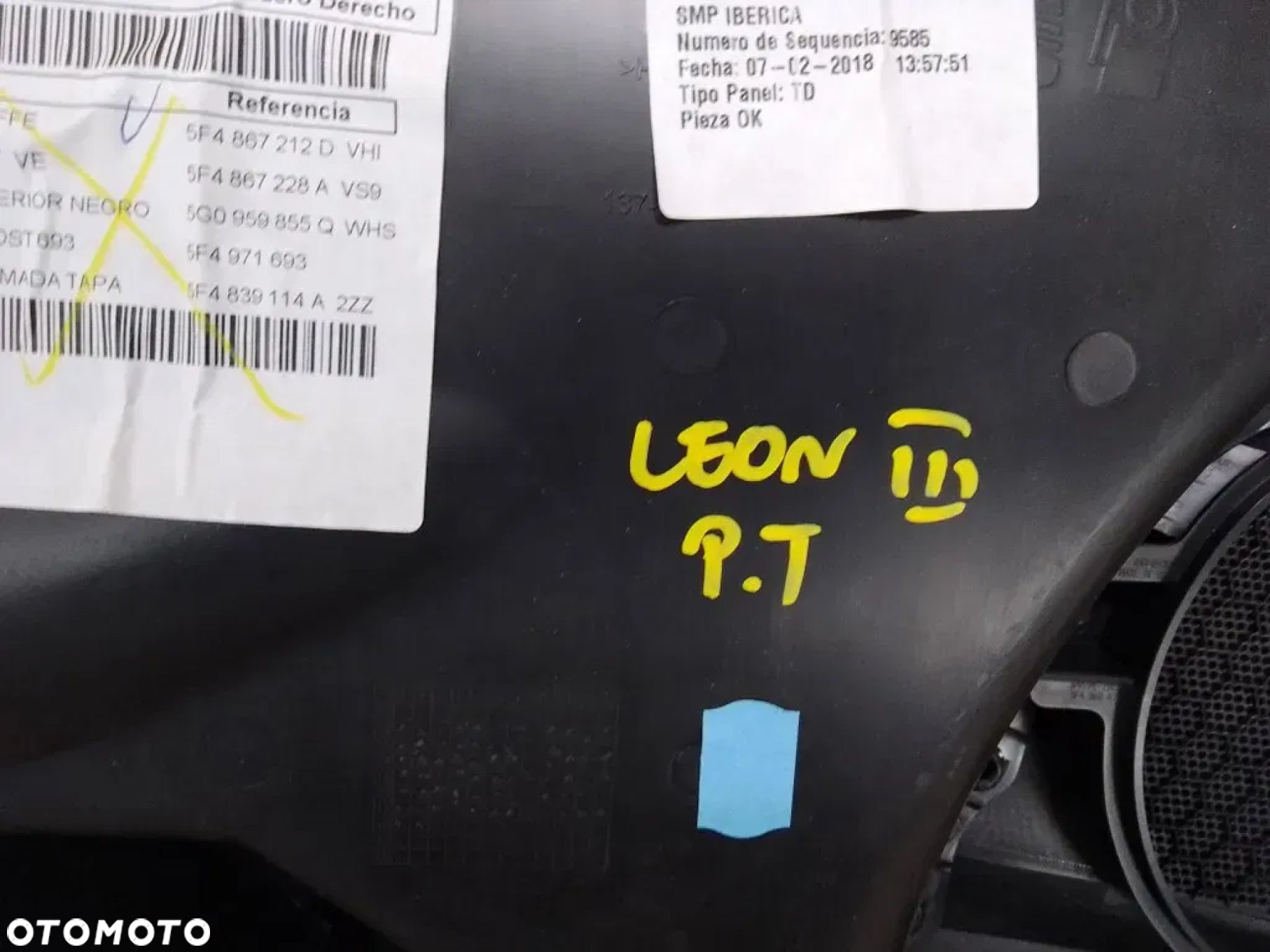 Boczek Drzwi Przedni Tylny Komplet Seat Leon III 5F0 HB 5-Drzwi - 16