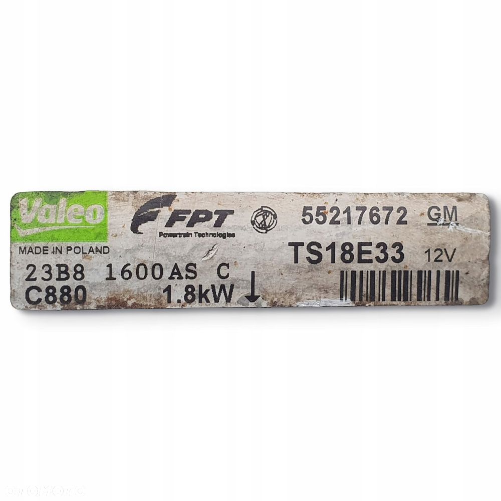 ROZRUSZNIK Opel Combo C 1.3 CDTI valeo 55217672 TS18E33 - 2