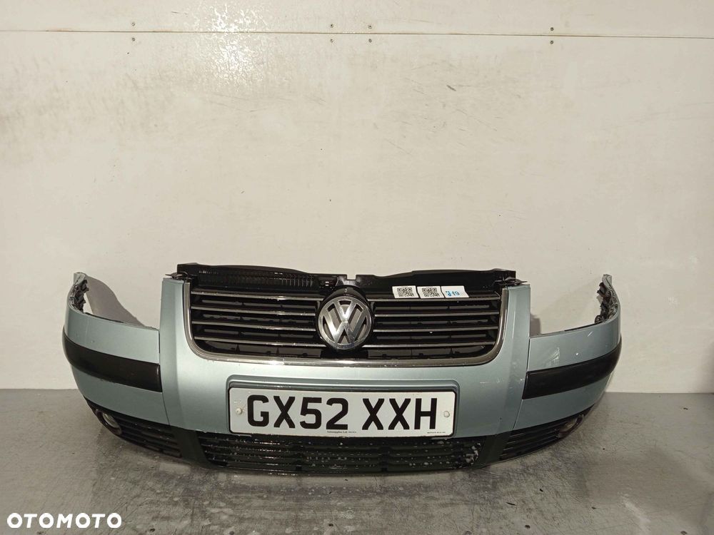 + ZDERZAK PRZÓD PRZEDNI VW VOLKSWAGEN PASSAT B5 LIFT FL LB5S BŁĘKITNY HALOGENY - 1