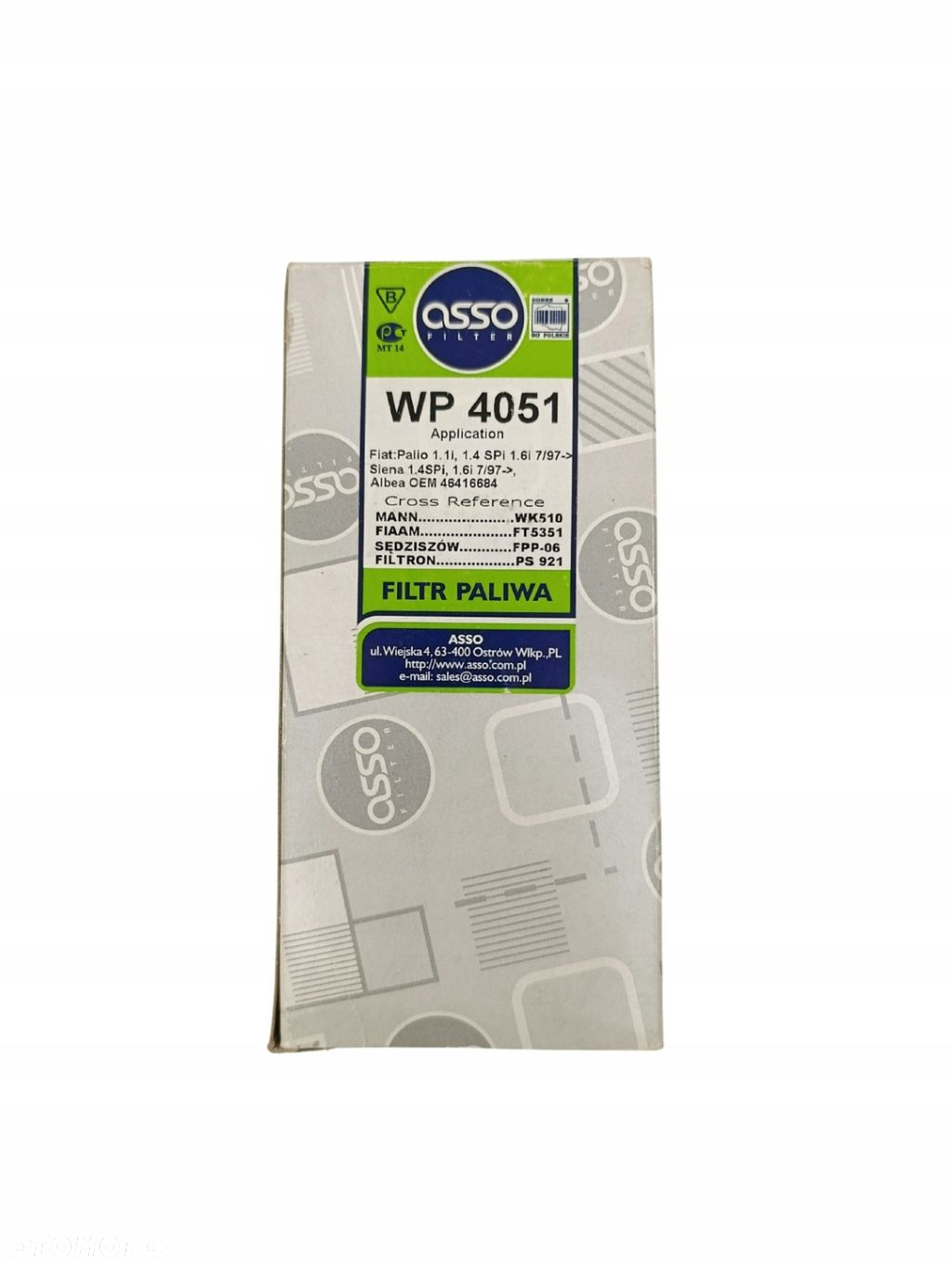 ASSO WP-4051 FILTR PALIWA PALIO SIENA ALBEA WK510 FT5351 FPP-06 PS921 - 3