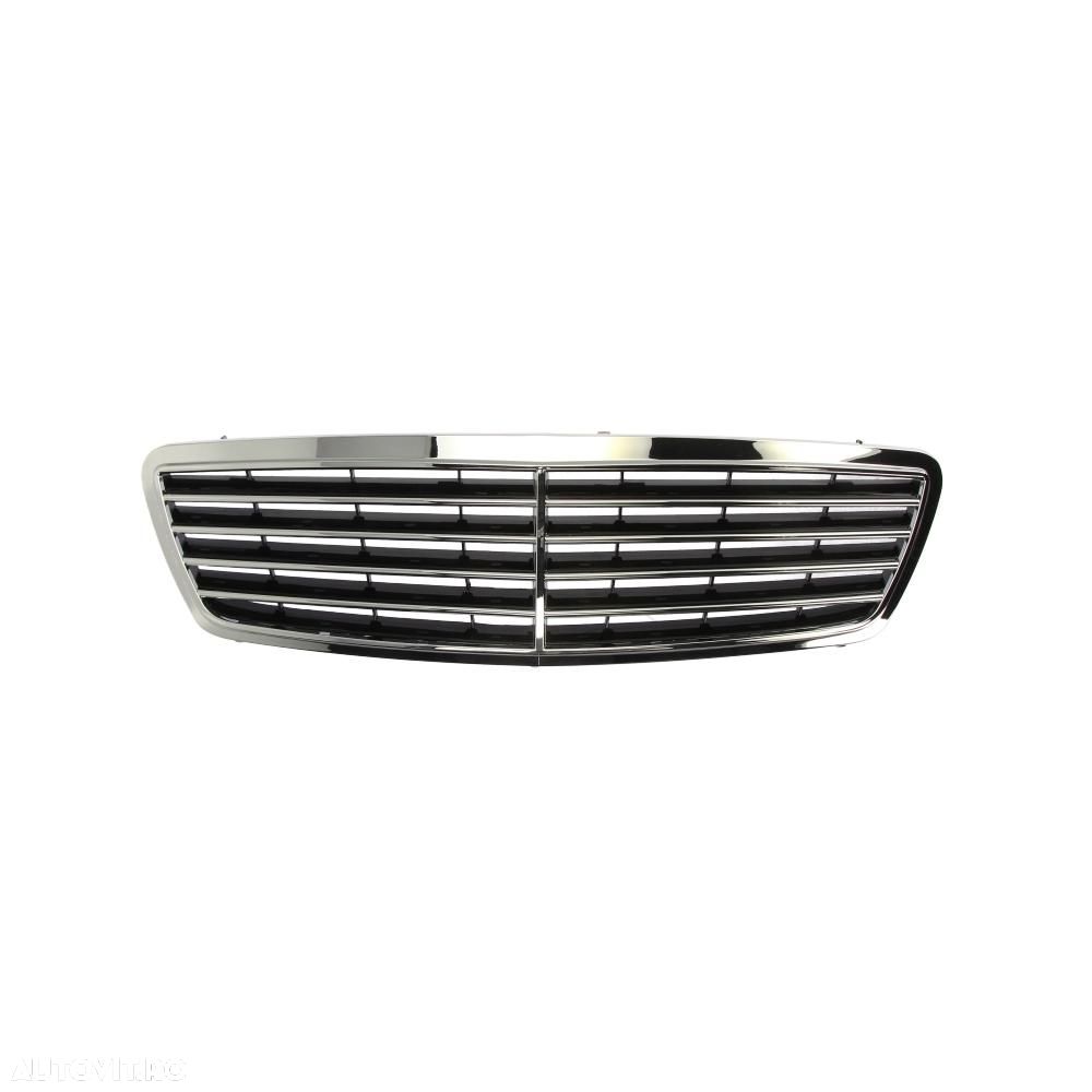 Grila radiator Mercedes Clasa C (W203) 05.2000-2004 Model AVANGARDE, crom/gri, A20388001839040, 500305-3 completa, 9 bari - 1