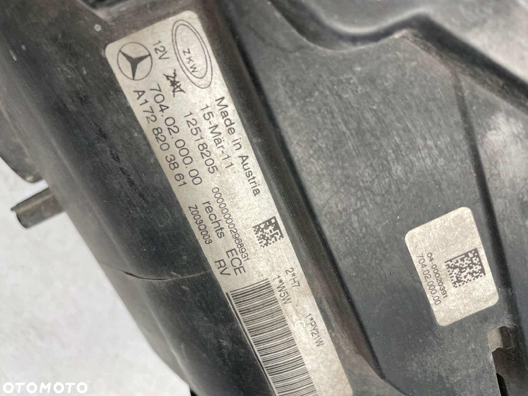 Mercedes SLK W172 Lampa prawa reflektor prawy OE A1728203861 - 5