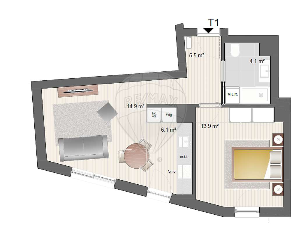 Apartamento T1 para venda - Grande imagem: 4/19