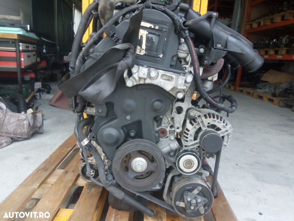 Motor 1.6 hdi 9HY injectoare pompa inalte turbo cutie viteze compresor AC alternator electromotor - 3