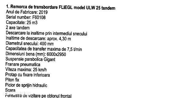 Alta Remorca Fliegl ULW 25 - 9