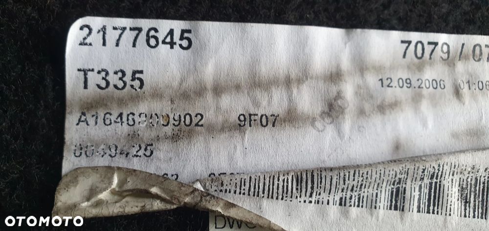 Podłoga wykładzina bagażnika Mercedes ML W164 A1646800902 - 6