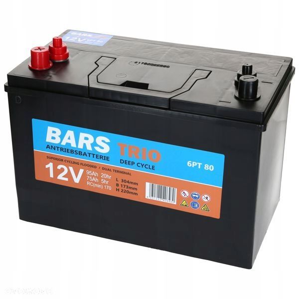 Akumulator Bars TRIO Deep Cycle 12V 95Ah GR27 304173220 DT 6PT80 - 4