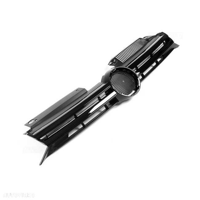 Grila Centrala model R20 Rline GTD GTI pentru Volkswagen VW Golf 6 VI, Negru Lucios - 3