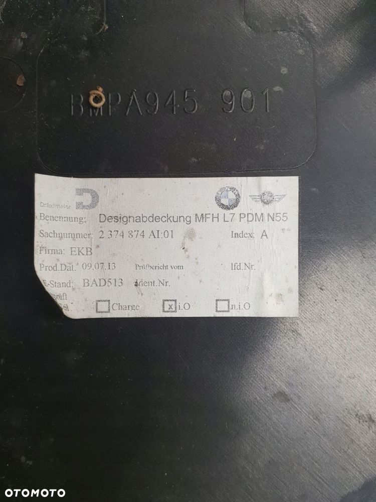 bmw f20 f30 f33 f36 osŁona na silnik 2374874 - 4