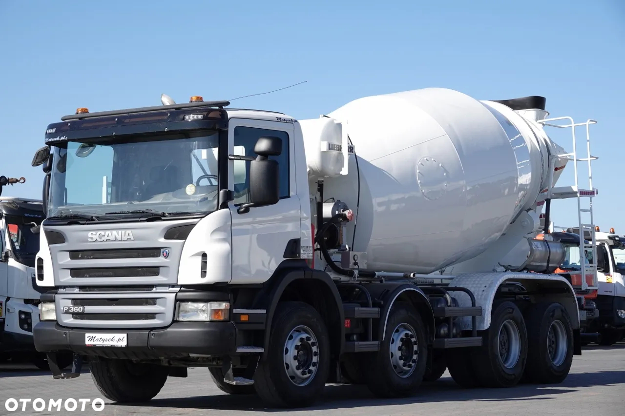 Scania P 360 / 8x4 / BETONOMIESZARKA / GRUSZKA / LIEBHERR / 9m3 / BETONOMIESZARKA / MANUAL - 3