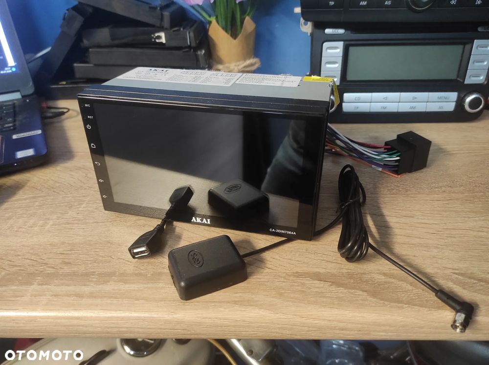 RADIO NAWIGACJA AKAI ANDROID CAR PLAY SPRAWNE GPS BLUETOOTH ZESTAW GŁOŚNO MÓWIĄCY VW AUDI SEAT SKODA WYSYŁKA !!!! - 1