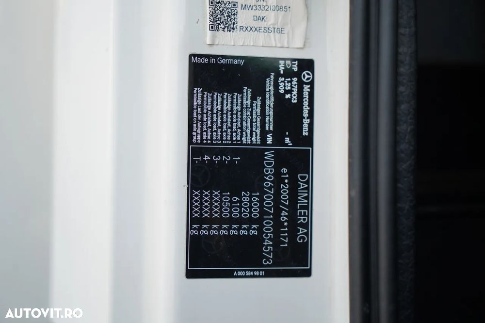 Mercedes-Benz ATEGO / 16 30 / E6 / CUTIE DE VITEZE + HDS FASSI F 155 / ADR / RADIO CONTROL - 37