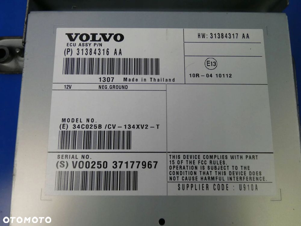 VOLVO V40 II V60 S60 II WZMACNIACZ AUDIO RADIA - 2