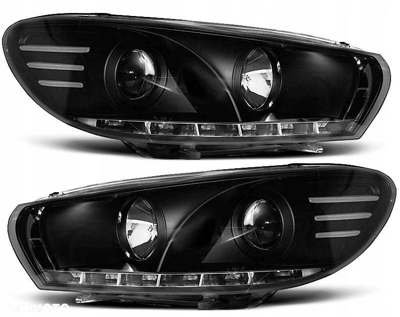 Reflektory Lampy kpl Led Black Tuning Soczewka VW Scirocco 3 III 1k8 08-14 - 2