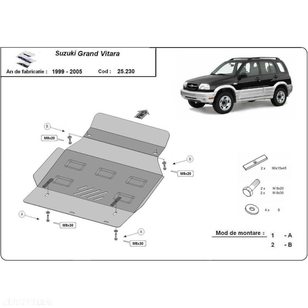 Scut motor metalic Suzuki Grand Vitara 1999 - 2005 - 2