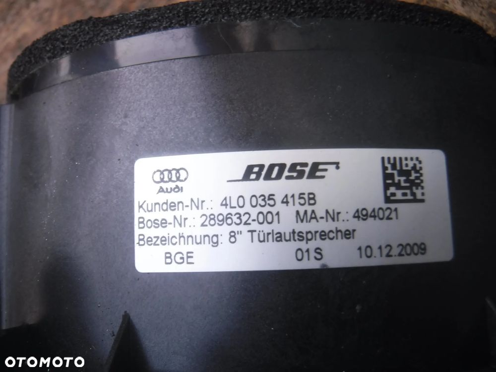 Audi TT 8J cabrio BOSE komplet glosnik wzmacniacz kratki 8J0035223D  4L0035415B 8H0035411B - 7