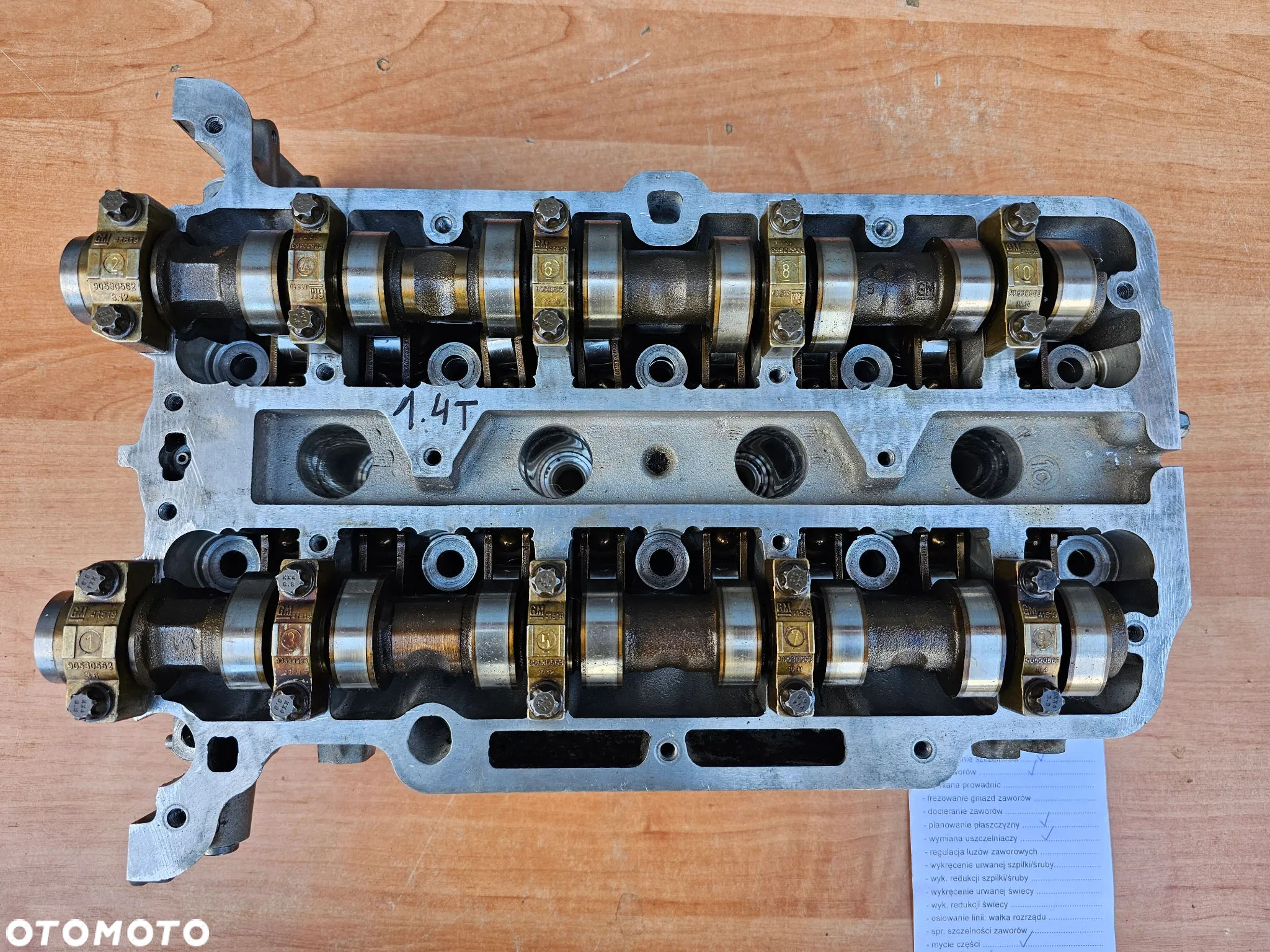 GŁOWICA CYLINDRÓW SPRAWDZONA SPLANOWANA OPEL ASTRA K J ZAFIRA C MERIVA B CORSA D E INSIGNIA A MOKKA 1.4 TURBO A14NEL A14NET B14NET B14NEL 55565291 - 2
