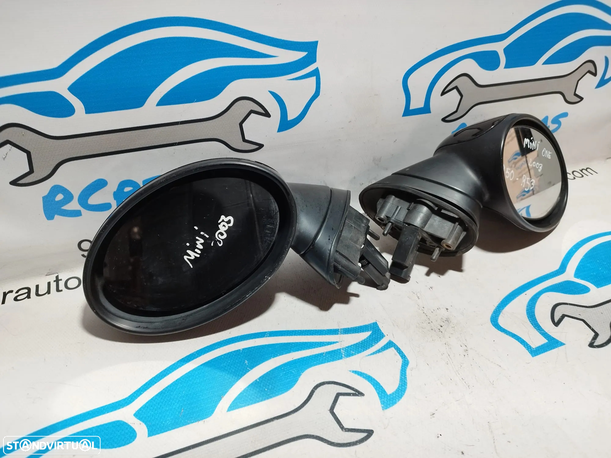 .ESPELHO RETROVISOR ESQUERDO DIREITO MINI COOPER R53 51167192469 7192469 51167192470 7192470 R50 R52 CABRIO ELETRICO AQUECIDO ESPELHOS RETROVISORES - 6