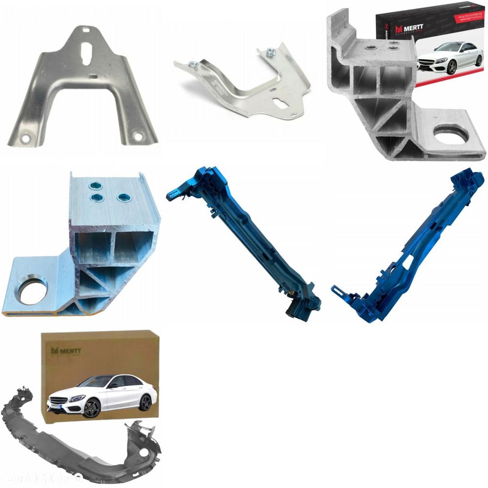 MERCEDES C KLASA W205 2014-2021 MOCOWANIE OBUDOWA RAMKA CHŁODNICY ADAPTER - 2
