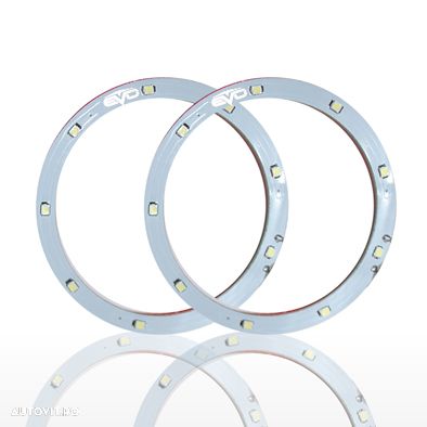 Set 2 leduri auto Angel Eyes LED EVO Formance 12cm culoare alba - 1