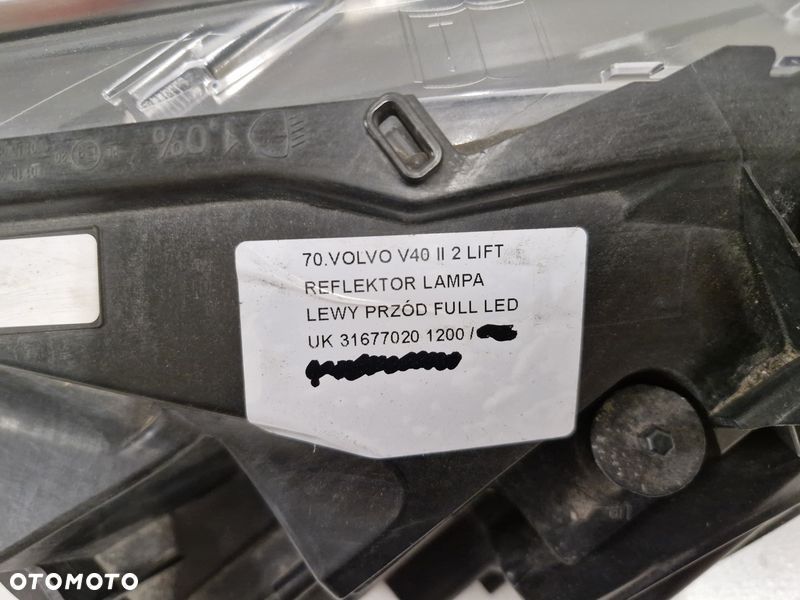 volvo v40 2 ii lift lampa lewy przód lewa przednia reflektor full led uk - 4