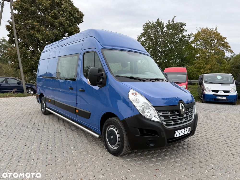 Renault Master MAX Długi Max Wyoski L3H3 2.3 Diesel Brygadówka Faktura VAT 23% 5 Osobowy Klimatyzacja Tempomat - 14