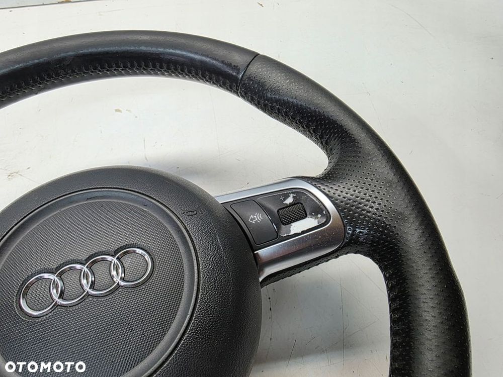 KIEROWNICA SKÓRA PIKOWANA ŚCIĘTA AUDI A3 8P A4 B7 TT 8J 8J0419091J KOMPLET - 6