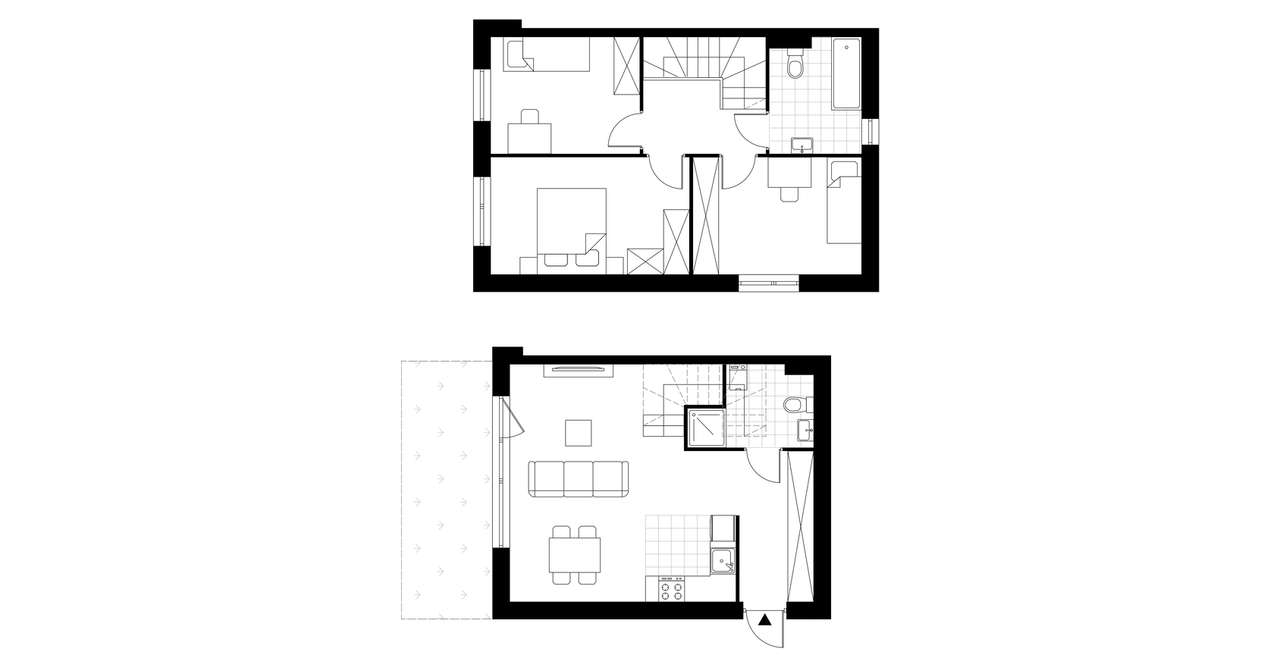 4-pokojowy dom 81m2 + ogródek Bezpośrednio - Pełny obrazek: 5/9