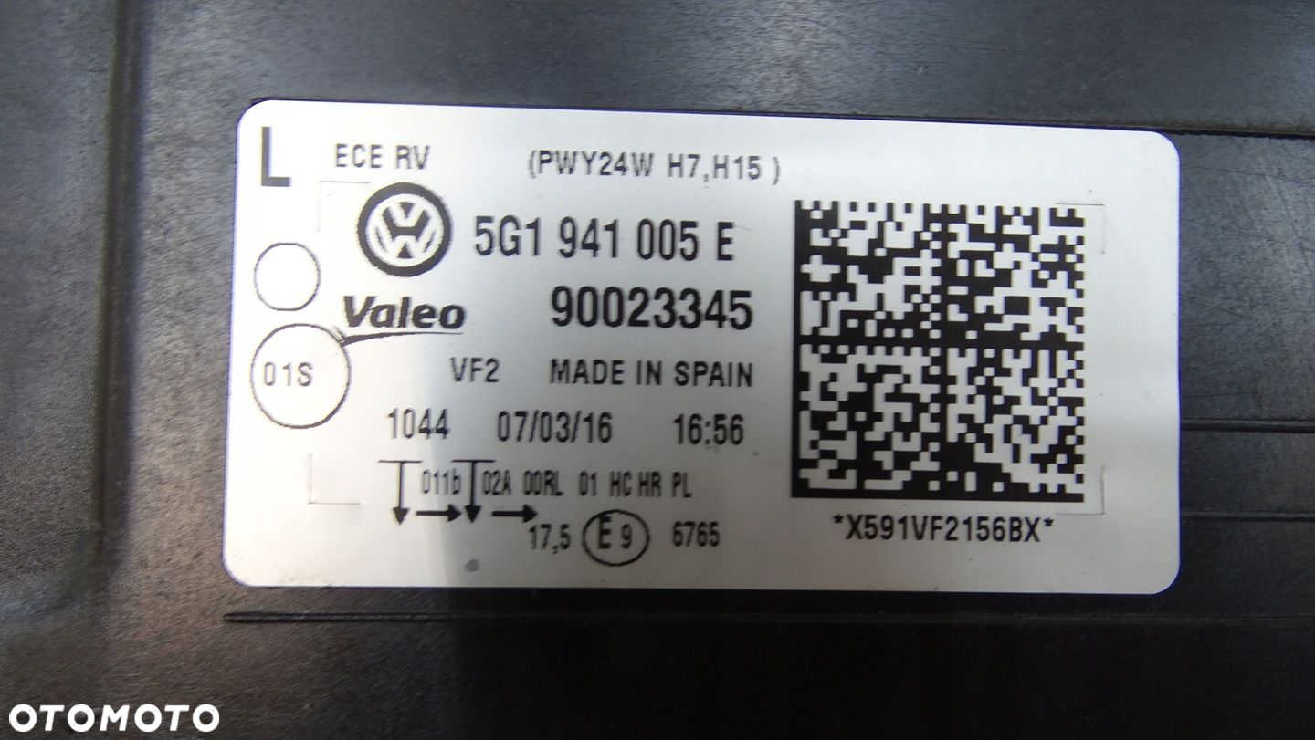 VW GOLF VII 5G1 - lampa przednia lewa - 14