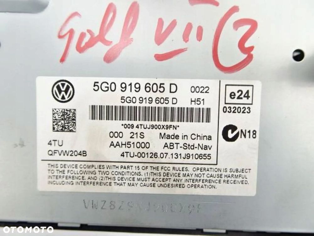 radio cd wyświetlacz volkswagen golf vii - 6