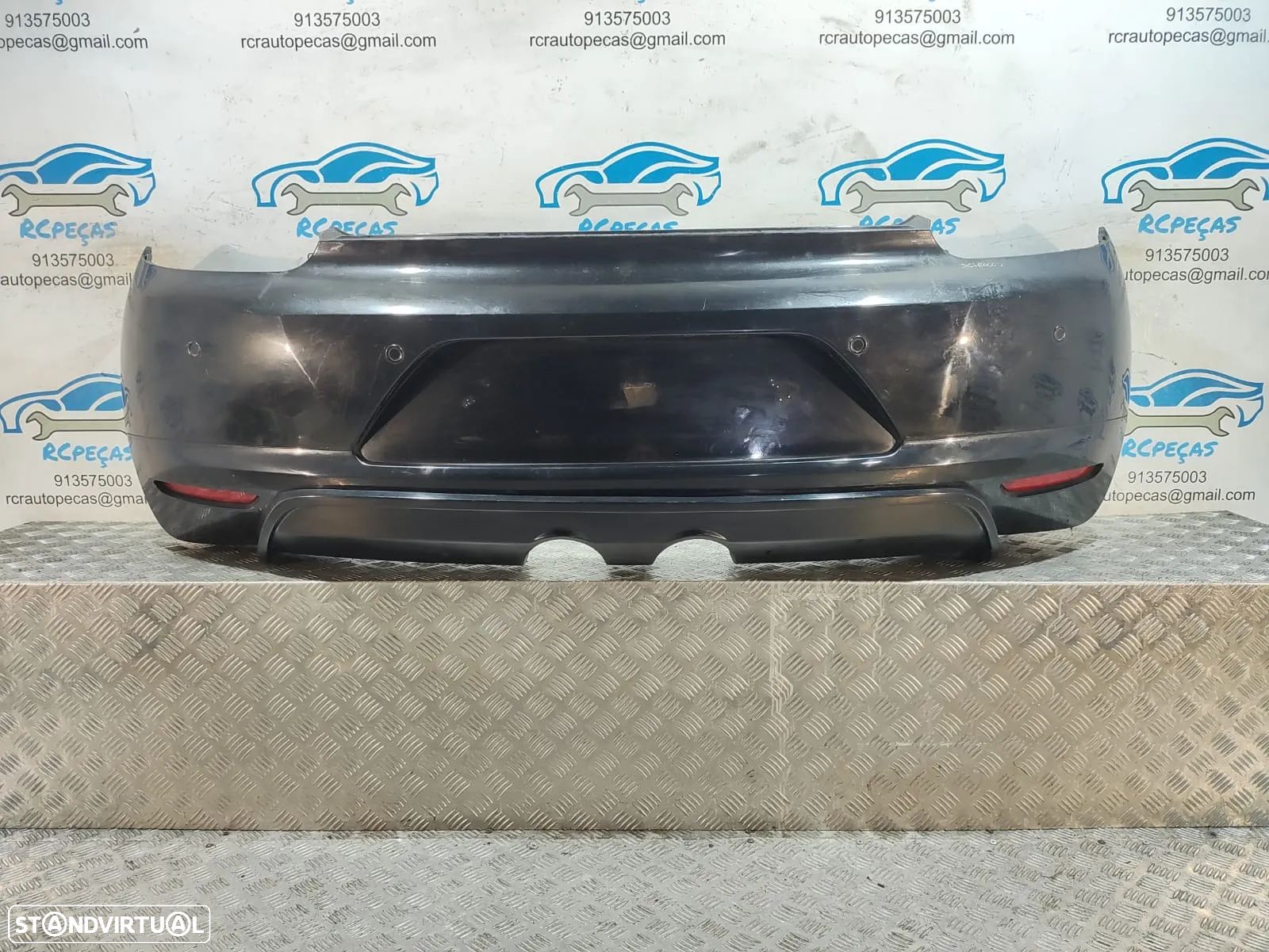 Parachoques Traseiro Original VW Volkswagen Scirocco III 3 com Sensores Estacionamento - 1