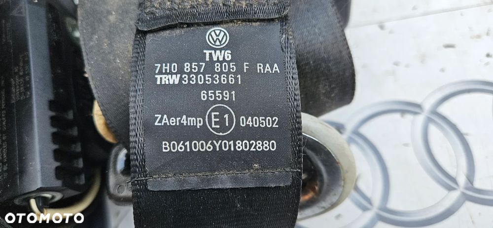 VW TRANSPORTER T5 Airbag kierownicy Poduszka kierowcy 7H0880201S Pas bezpieczeństwa prawy lewy Pasy 7H0857806F 7H0857805F Kokpit Konsola Deska rozdzielcza - 12