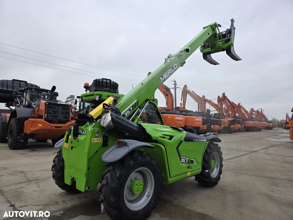 Merlo TF35.7-140, TELESCOPIC ridica 3,5t la 7m, 140CP Deutz, Aer conditionat, furci, cupa 3mc, graifer busteni, garantie 1 an, posibilitate leasing-PROMOTIE 85900 EUR+Tva - 1
